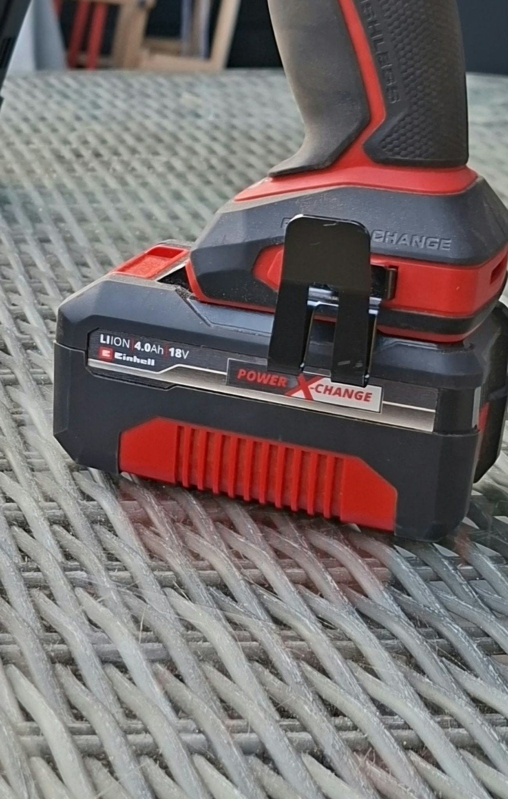 Twee Einhell Power X-Change 4.0Ah 18V Accu's, Gebruikt