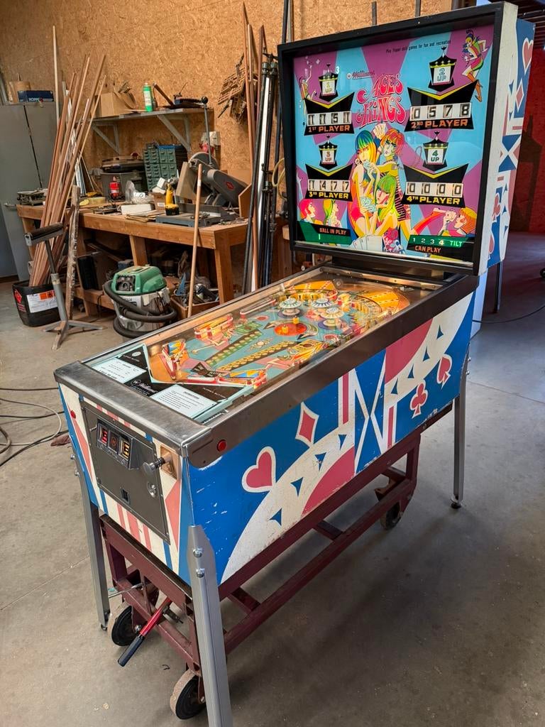 Flipperkast Aces & Kings, Ophalen, Mechanisch, Flipperkast, Williams