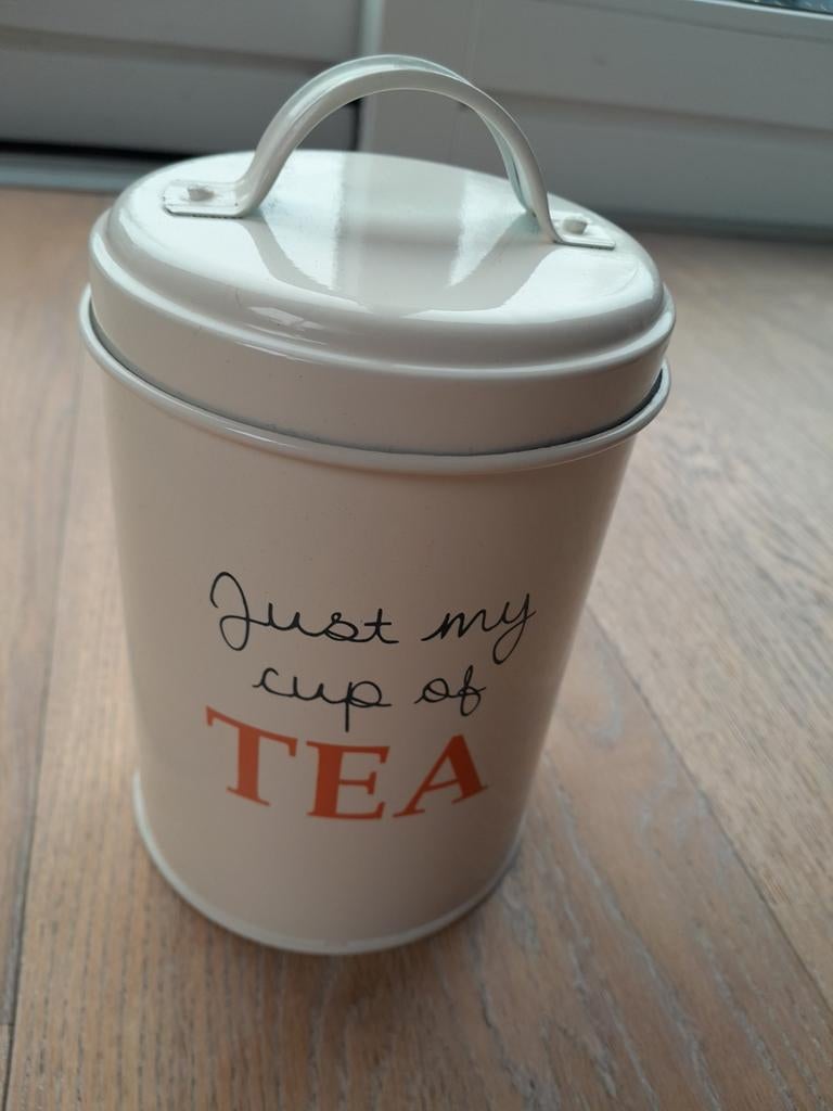 Theebus met tekst "Just my cup of TEA", Ophalen of Verzenden, Zo goed als nieuw