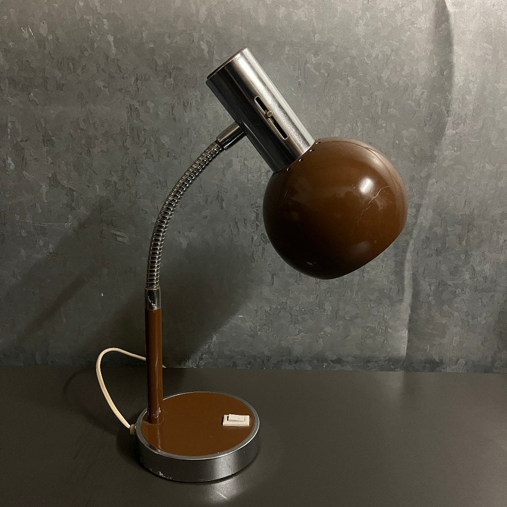 Jaren 70 80 Italiaans design tafellampje space age, Space age, Gebruikt, Bollamp, Ophalen of Verzenden