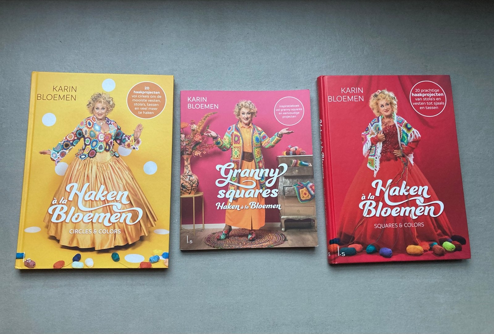 Karin Bloemen Haakboeken: Circles & Colors, Granny Squares, Ophalen of Verzenden, Zo goed als nieuw, Breien en Haken