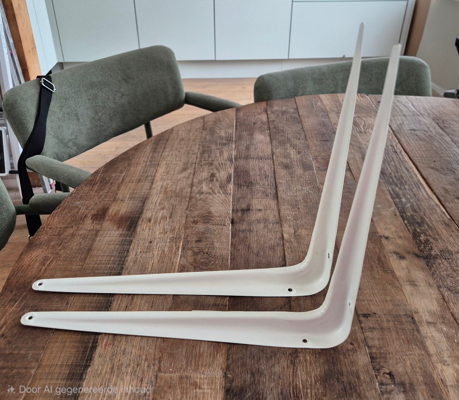Witte metalen plankdragers 30x35 cm - Set van 2, Ophalen, Nieuw