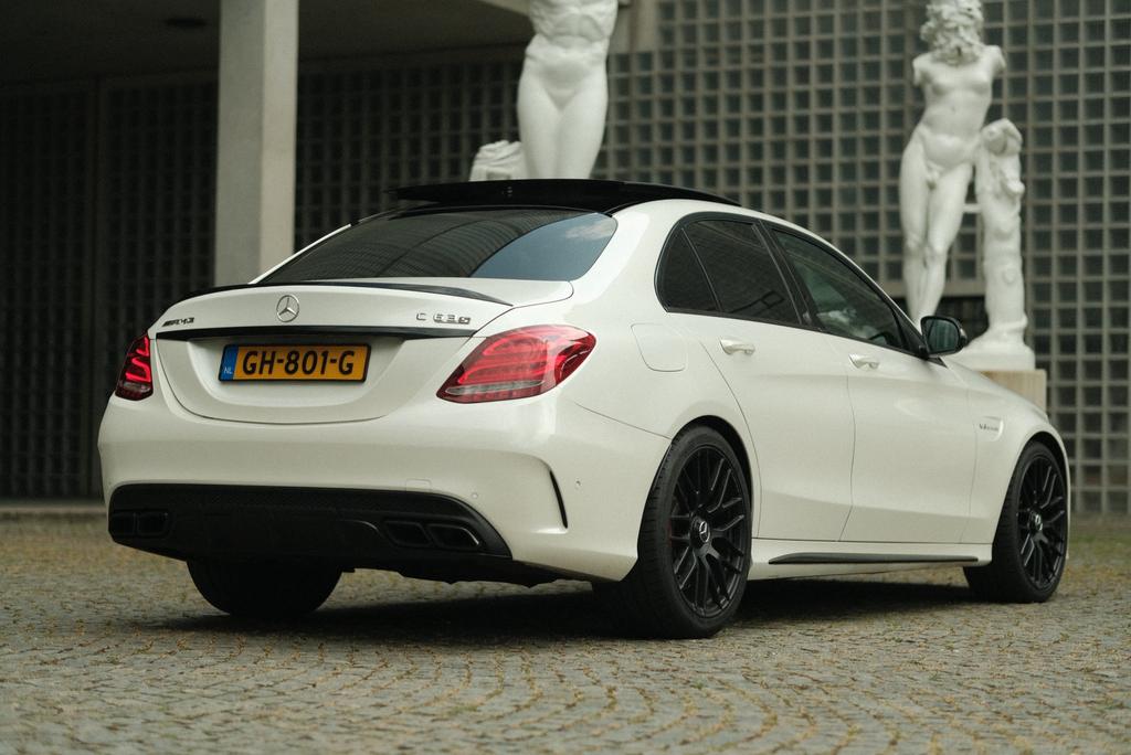 Mercedes C63 S AMG 510PK/Pano/Burmester/org NL!, Auto's, Automaat, Achterwielaandrijving, 510 pk, Wit