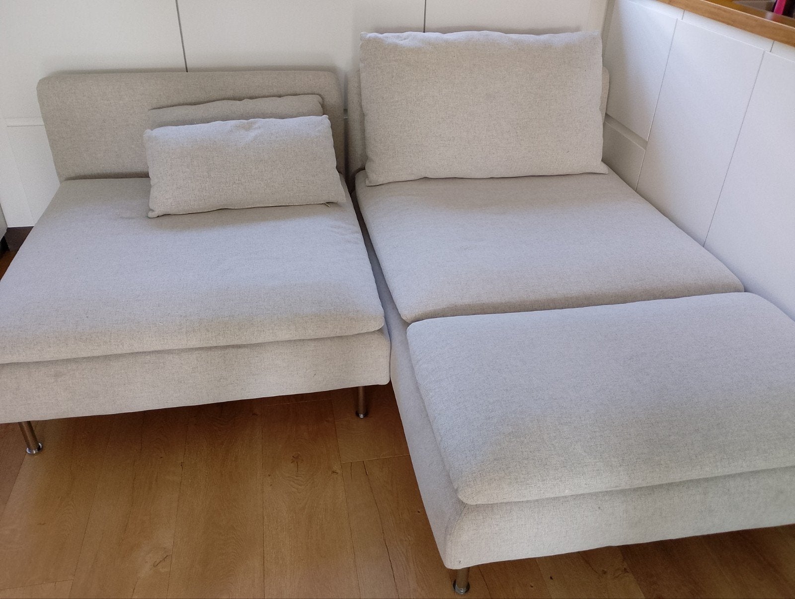 IKEA SÖDERHAMN Modulaire Bank (Beige), 100 tot 125 cm, 150 tot 200 cm, Tweepersoons, Scandinavisch