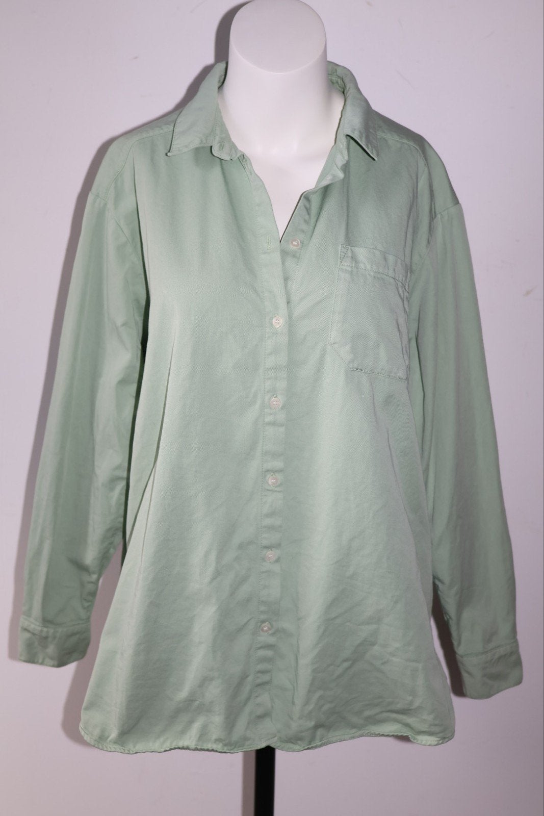 Sezane lichtgroene oversized blouse maat 36 / S, NL, Ophalen of Verzenden, Zo goed als nieuw, Sezane