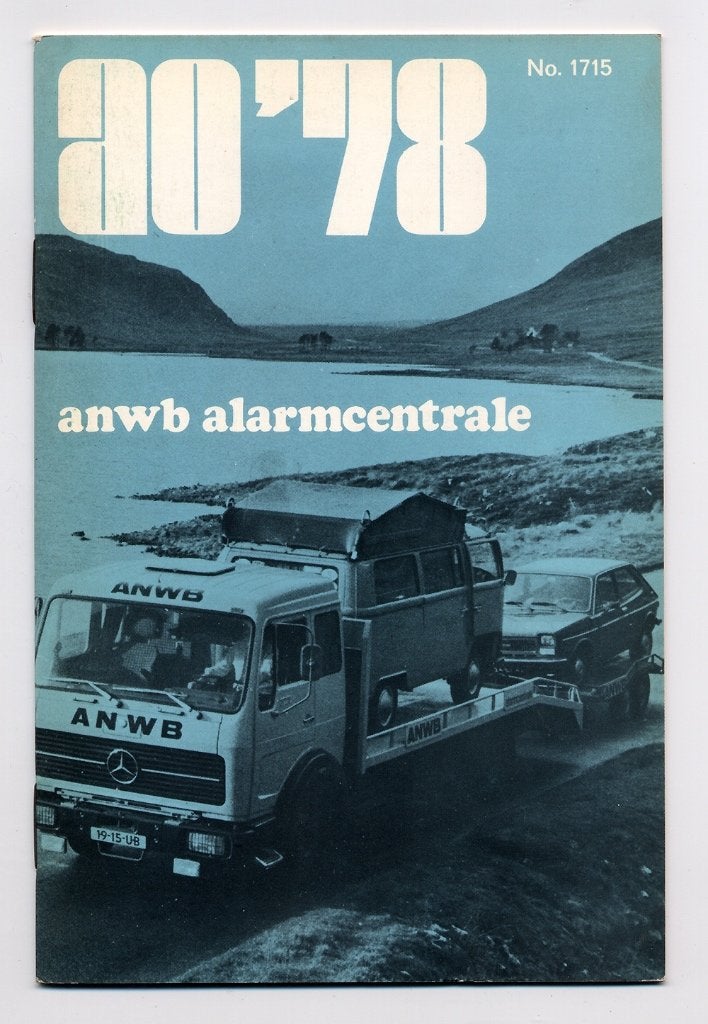 ANWB Alarmcentrale 1978 - A N W B - auto caravan vliegtuig, 20e eeuw of later, Nieuw, Ophalen of Verzenden, Sicco de Jong