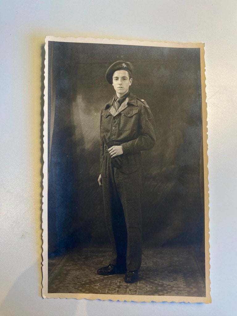 Originele Studiofoto Nederlandse Soldaat, Verzamelen, Ophalen of Verzenden, Voor 1940, Zo goed als nieuw, Overige onderwerpen