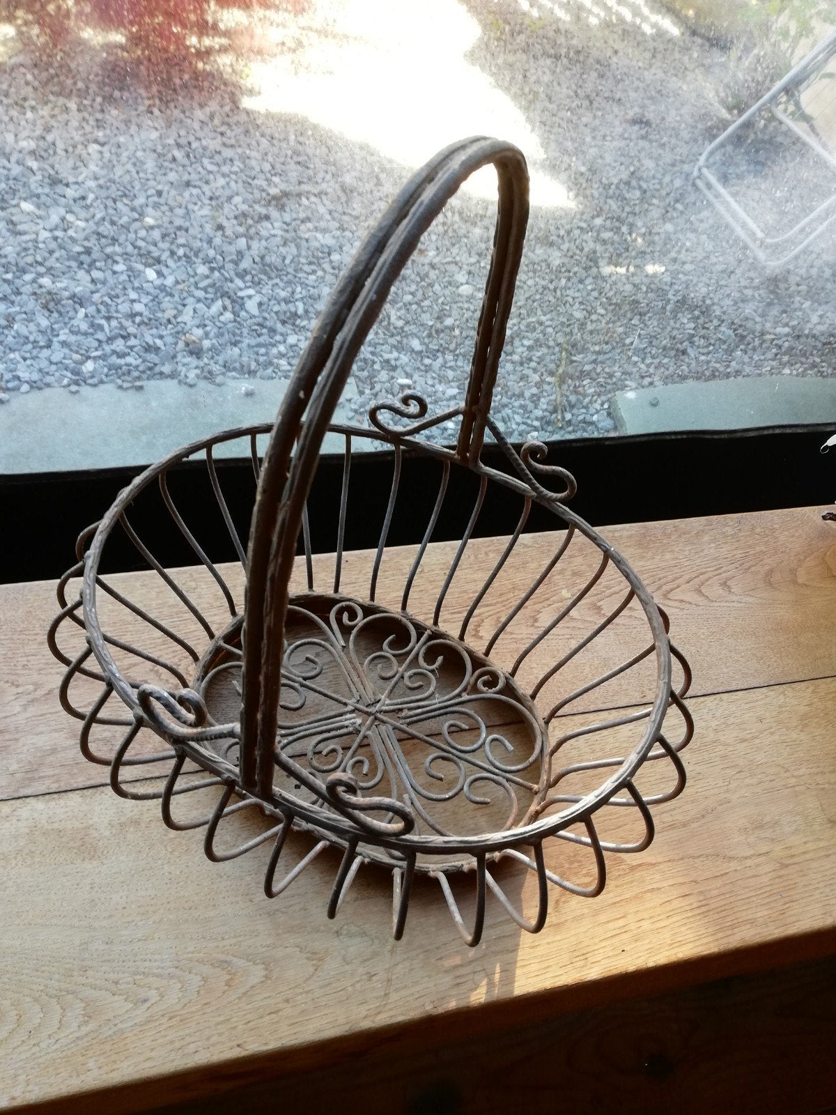 brocante mand, Huis en Inrichting, Woonaccessoires | Schalen en Manden, Ophalen of Verzenden, Zo goed als nieuw, Rechthoekig, Riet