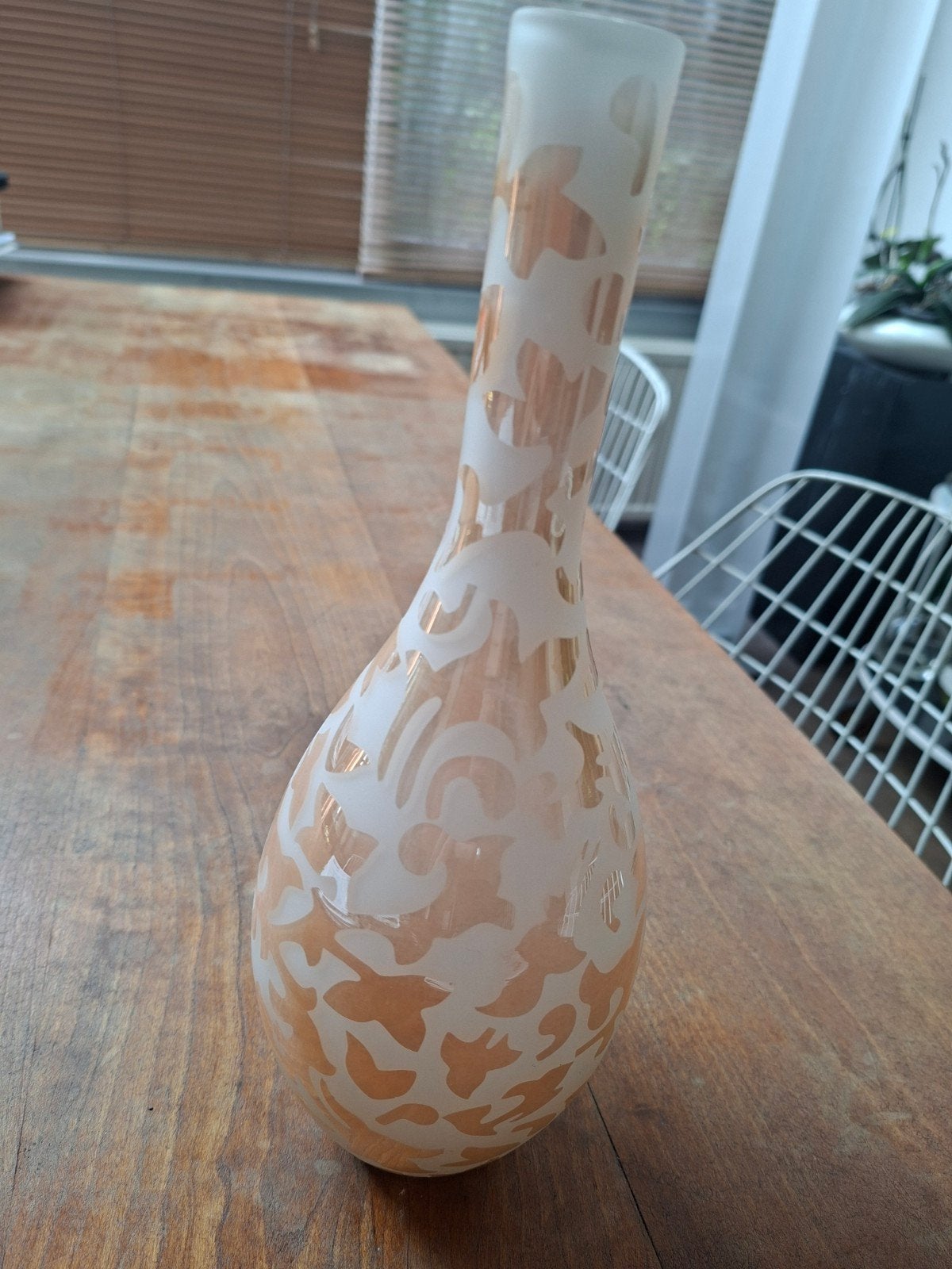 Siervaas handgemaakt, Ophalen of Verzenden, Overige kleuren, Glas, Minder dan 50 cm