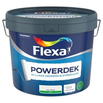 Flexa muurverf powerdek mat, Ral 9010, Ophalen, ., Wit, Nieuw