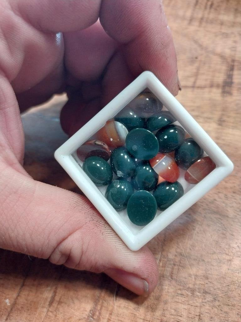Jaspis en agaat cabochons, Sieraden, Tassen en Uiterlijk, Edelstenen, Ophalen of Verzenden, Zo goed als nieuw