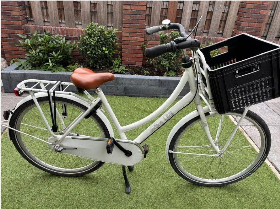 Cortina U4 transportfiets 28 inch wit, Fietsen en Brommers, Terugtraprem, Cortina U4 transportfiets, Versnellingen, Zo goed als nieuw