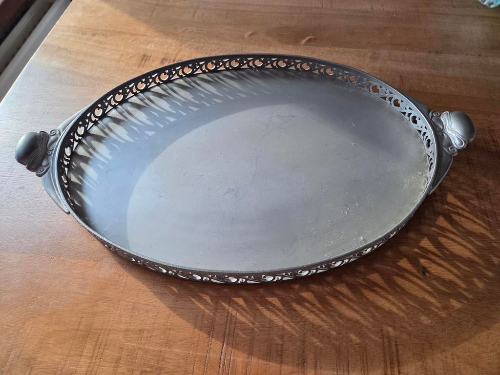 Dienblad van tin, Antiek en Kunst, Antiek | Tin, Ophalen of Verzenden
