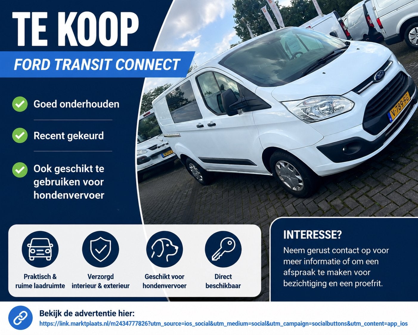 Ford Transit Custom, Auto's, Voorwielaandrijving, 1995 cc, 4 cilinders, Wit