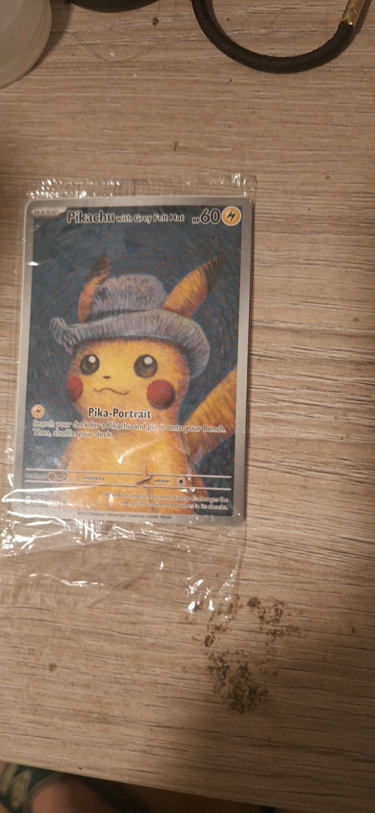 Pikachu met Grijze Vilten Hoed Pokémon Kaart, Ophalen of Verzenden, Nieuw, Losse kaart