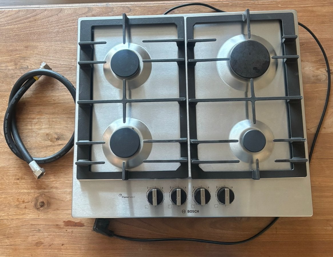 Bosch 4 pits Gasstel, Ophalen, 4 kookzones, Zo goed als nieuw, Inbouw