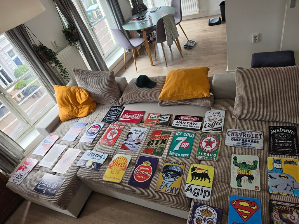29 Diverse Reclameborden voor Café of Mancave, Ophalen of Verzenden, Gebruikt, Reclamebord