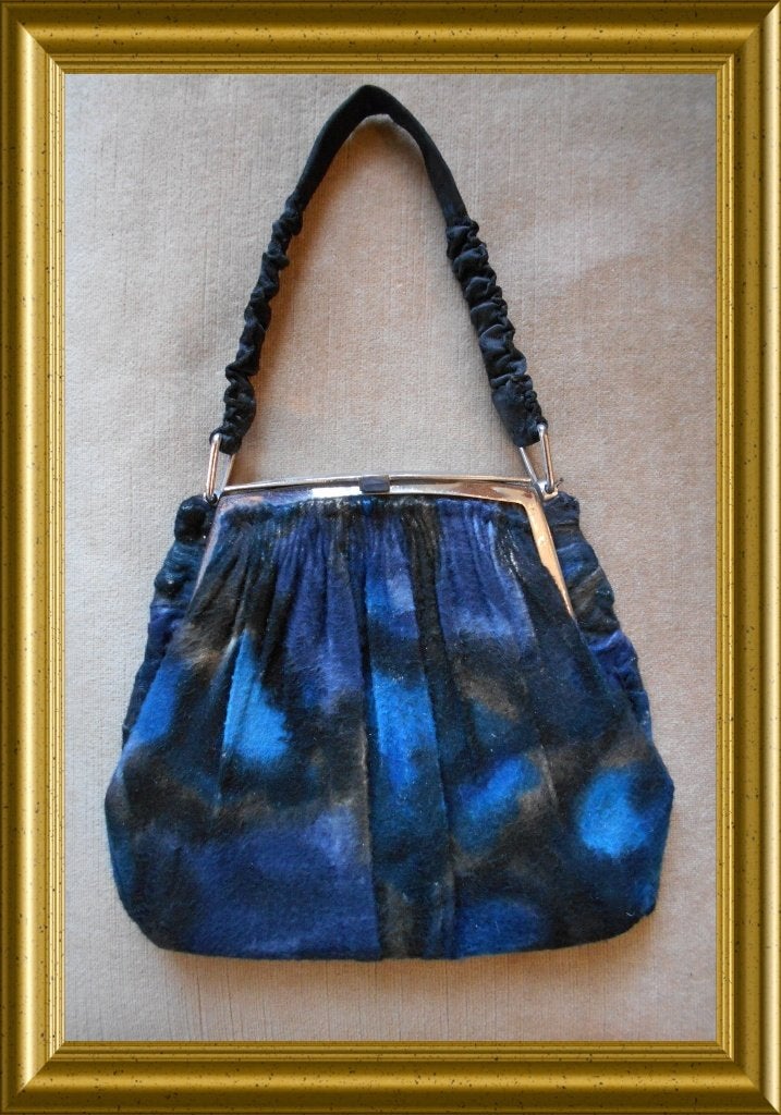 Antiek blauw tasje, Antiek en Kunst, Ophalen of Verzenden