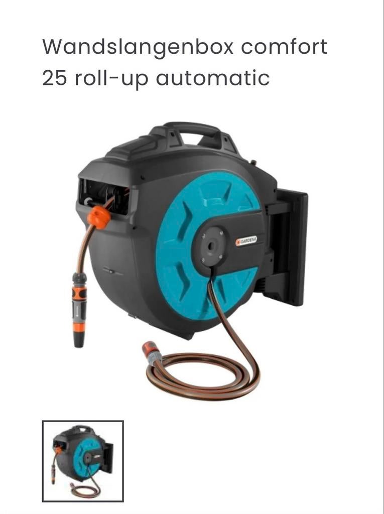 Automatisch oprolsysteem tuinslang 20 meter Gardena, Ophalen, Gebruikt, Tuinslanghaspel