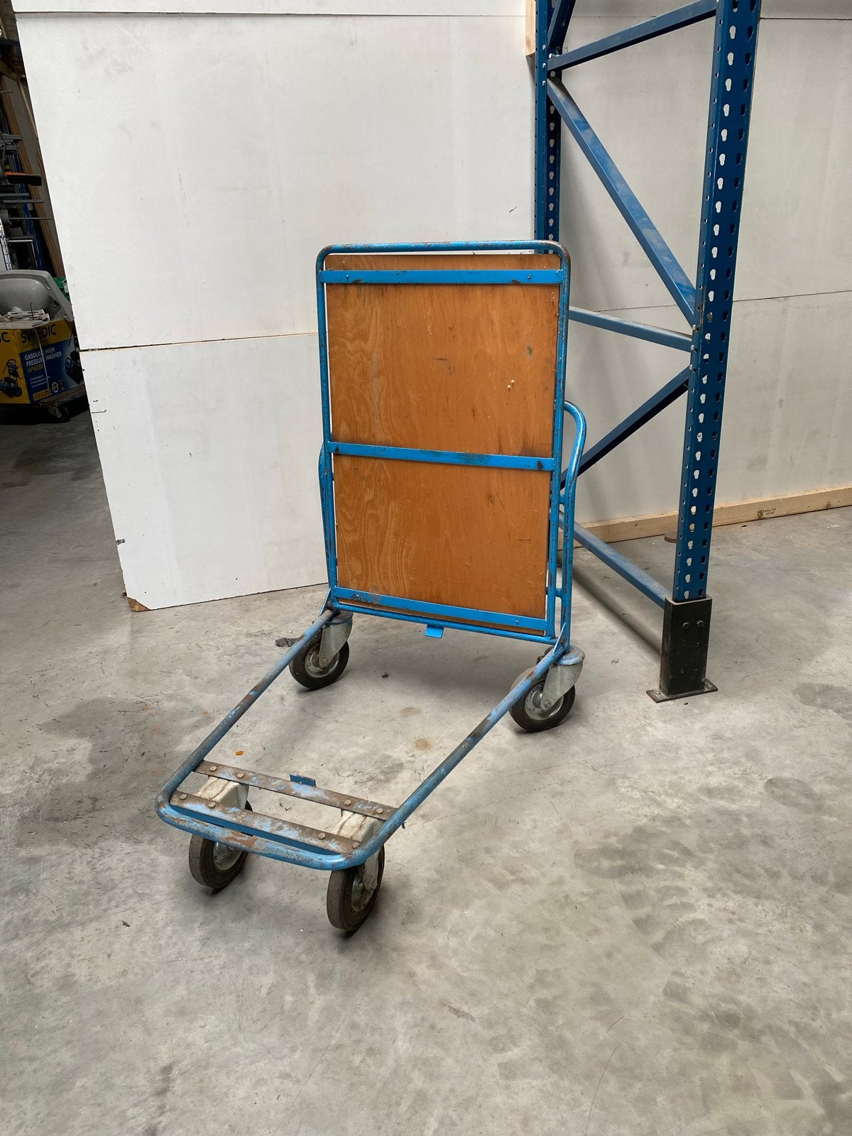 Stevige magazijnwagen / platformwagen, Ophalen of Verzenden, Gebruikt