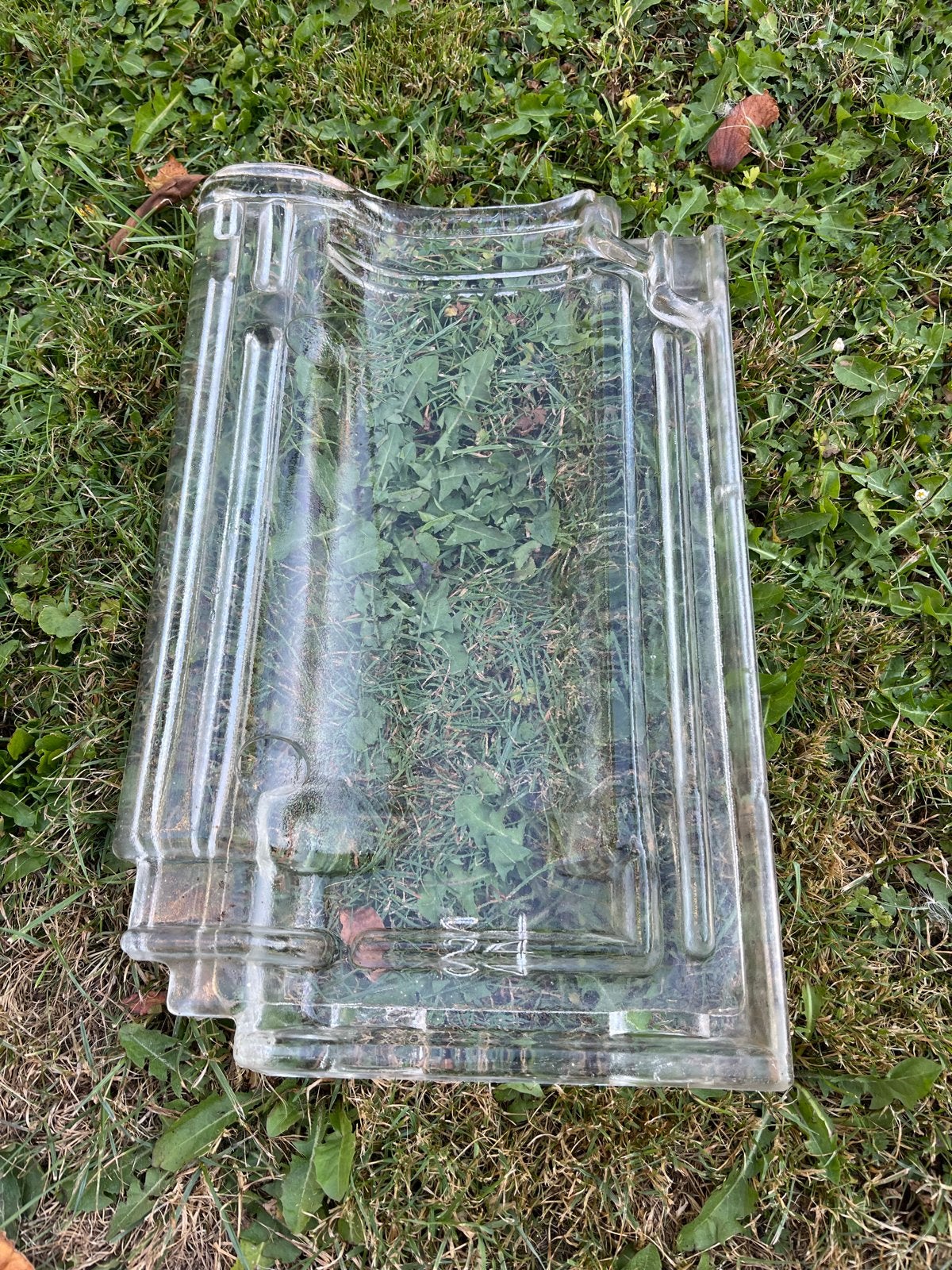 Een glazen dakpan voor lichtinval, Doe-het-zelf en Verbouw, Kunststof, Gebruikt, Overige kleuren, Ophalen of Verzenden