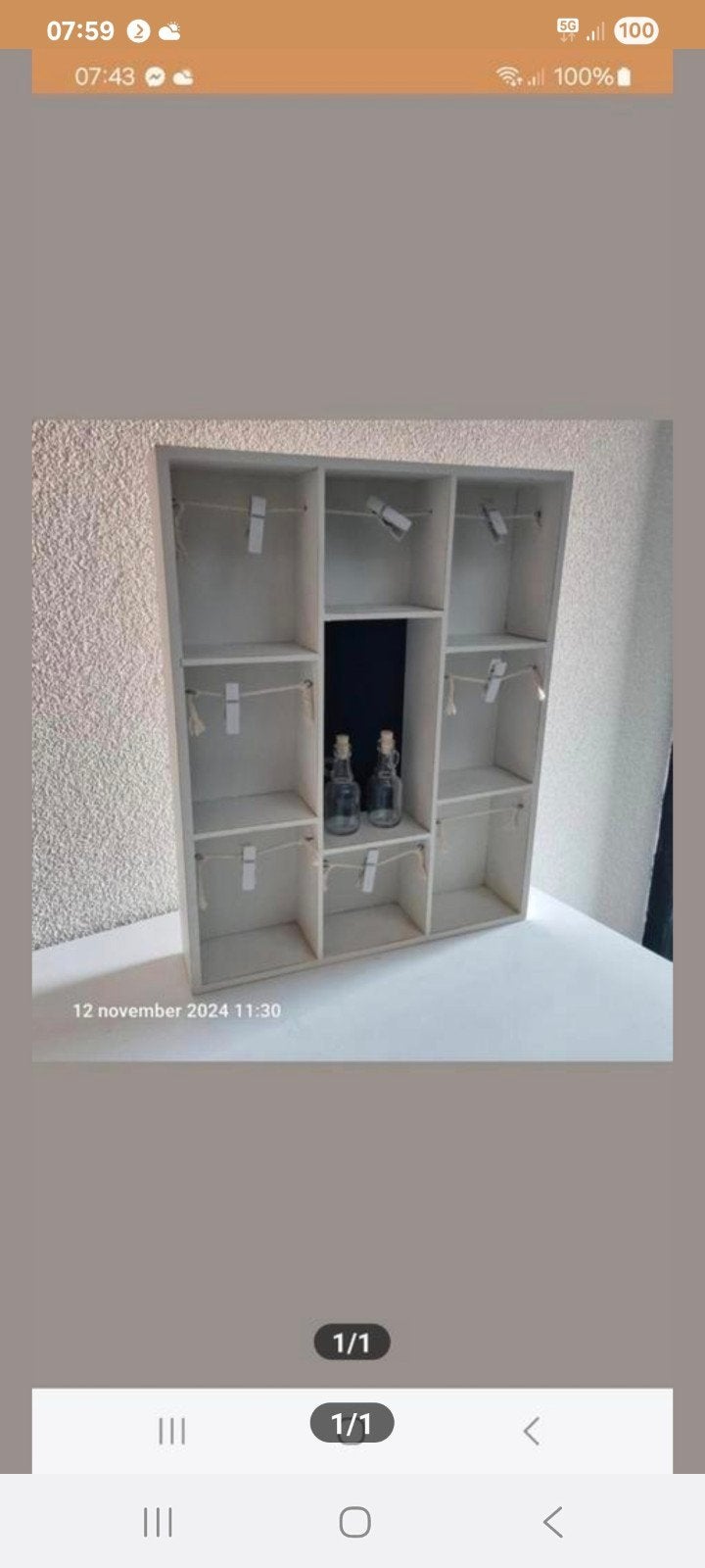 Decoratief kastje voor snuisterijen - 38x48 cm, Ophalen of Verzenden