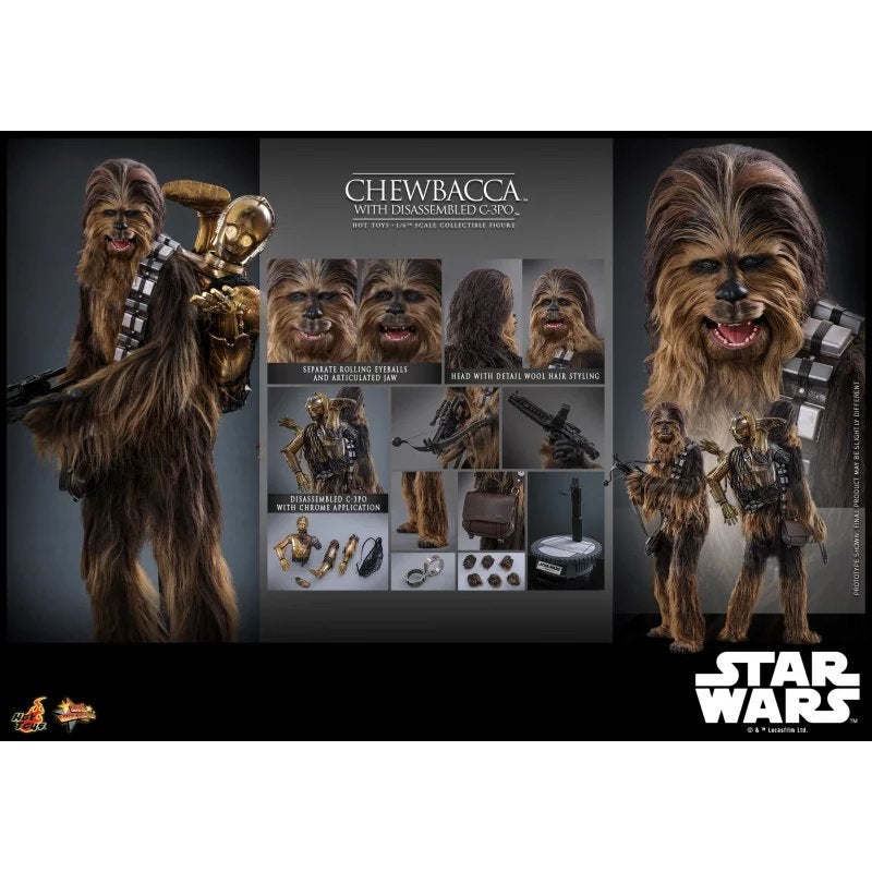 Hot Toys MMS766 Chewbacca with Disassembled C-3PO, Verzamelen, Ophalen of Verzenden, Nieuw, Actiefiguurtje