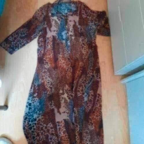Bruine jurk zomer 44 norah, Kleding | Dames, Jurken, Bruin, Verzenden, Maat 42/44 (L), Zo goed als nieuw