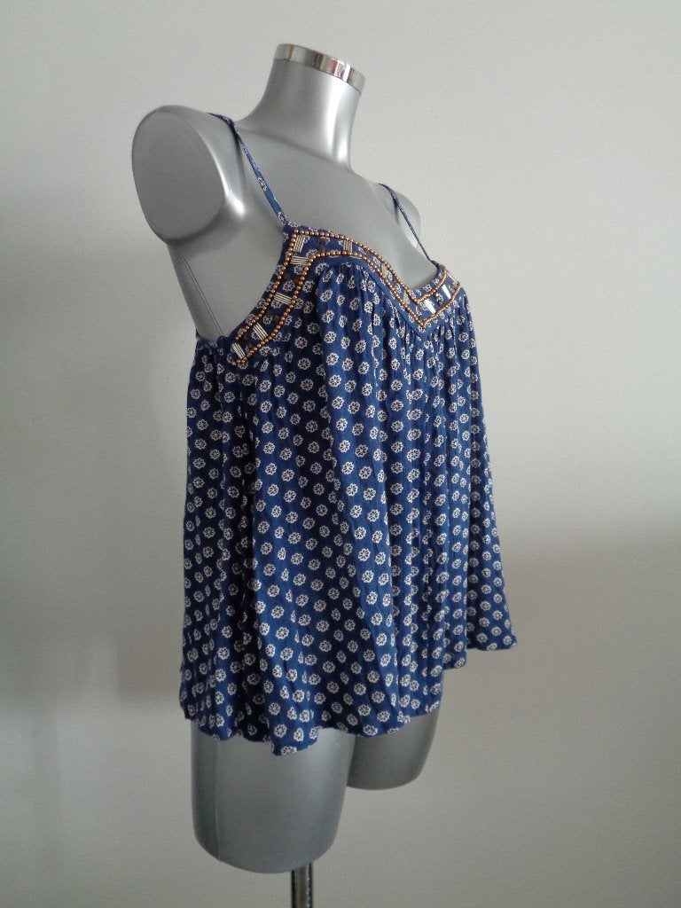 Atmosphere blauwe top met pailletten viscose 38/40 Nieuw, Kleding | Dames, Maat 38/40 (M), Blauw, Nieuw, Ophalen of Verzenden
