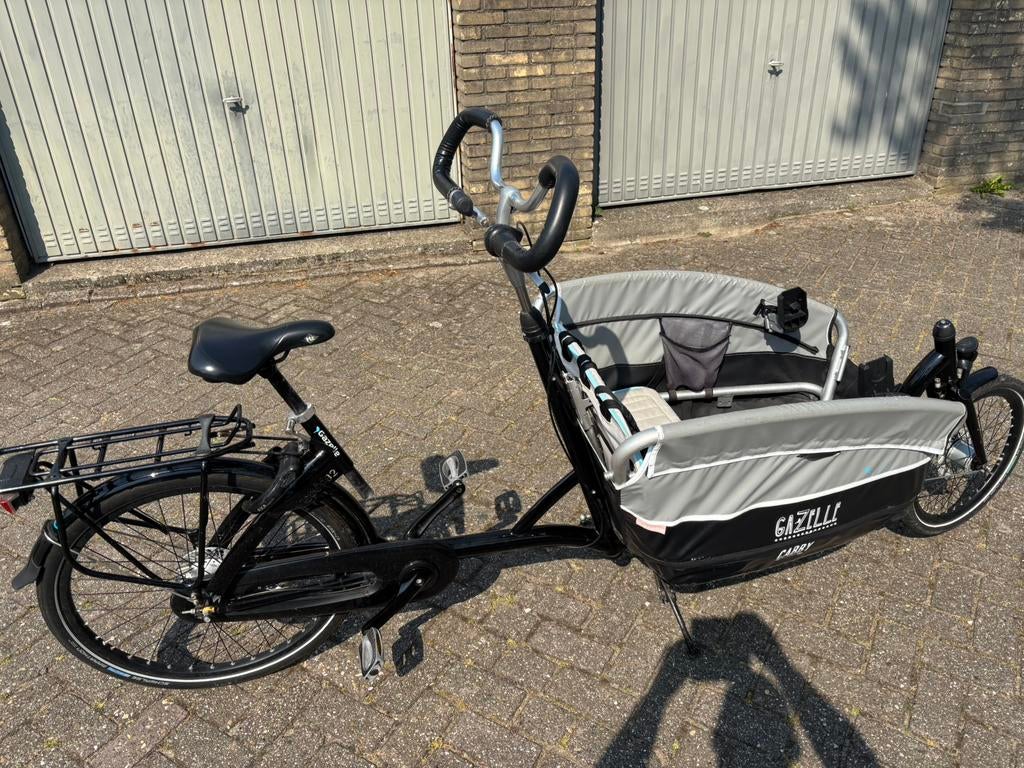 Gazelle cabby opvouwbare bakfiets met vlinderstuur, Fietsen en Brommers, Fietsen | Bakfietsen, Ophalen, 3 kinderen, Opvouwbaar