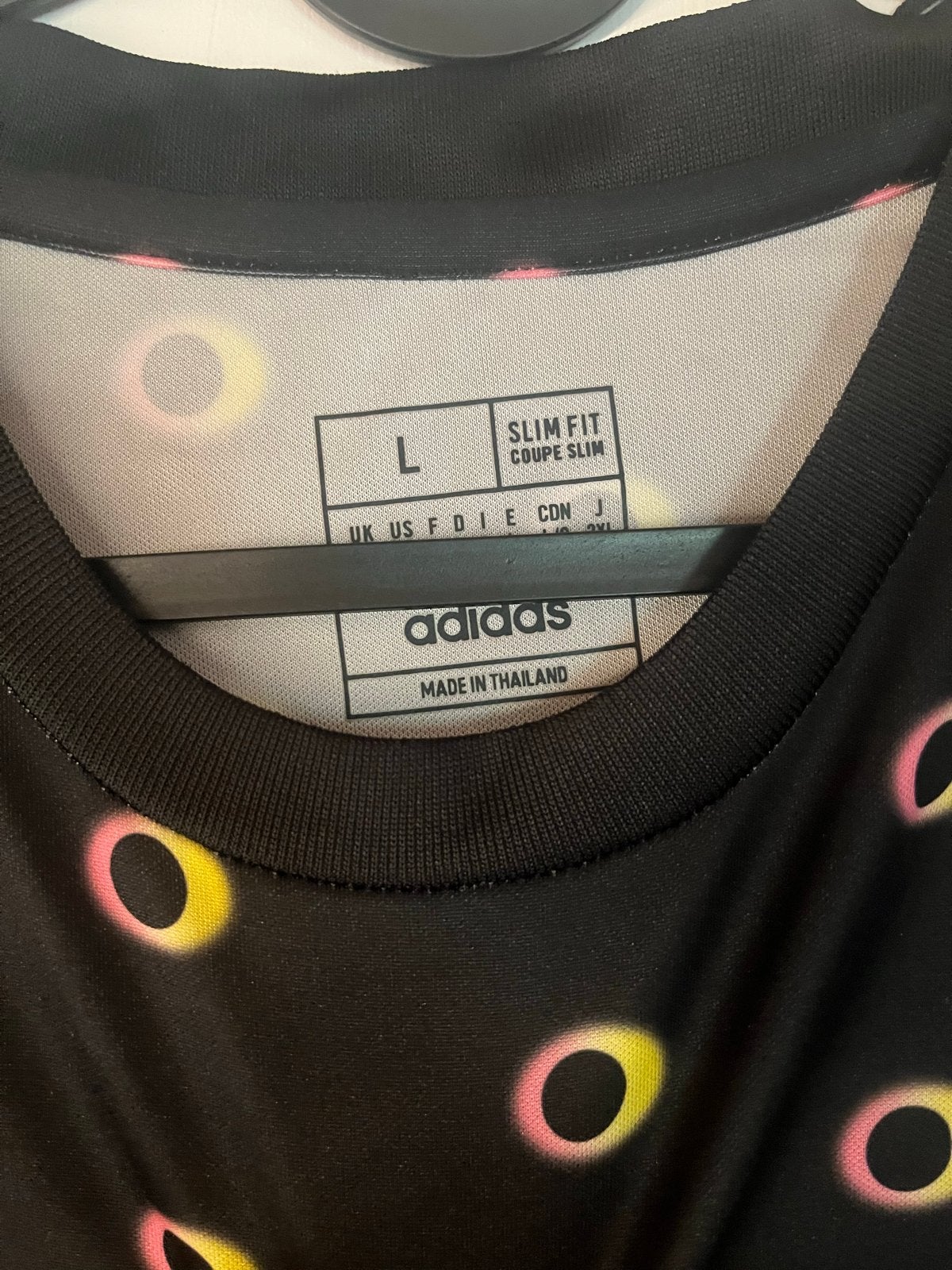 Adidas Juventus Voetbalshirt Maat L Zwart met stippen, Maat L, Verzenden, Zo goed als nieuw, Shirt