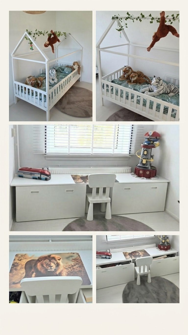 Compleet kinderkamer bed + speeltafel bureau + stoel, Ophalen of Verzenden, Zo goed als nieuw, Jongetje of Meisje