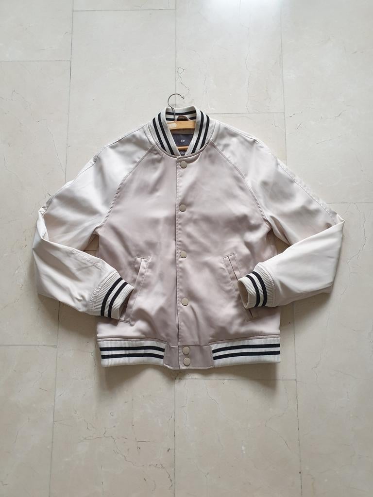 Baseball jack H en M, Beige, Ophalen of Verzenden, Zo goed als nieuw, H&M