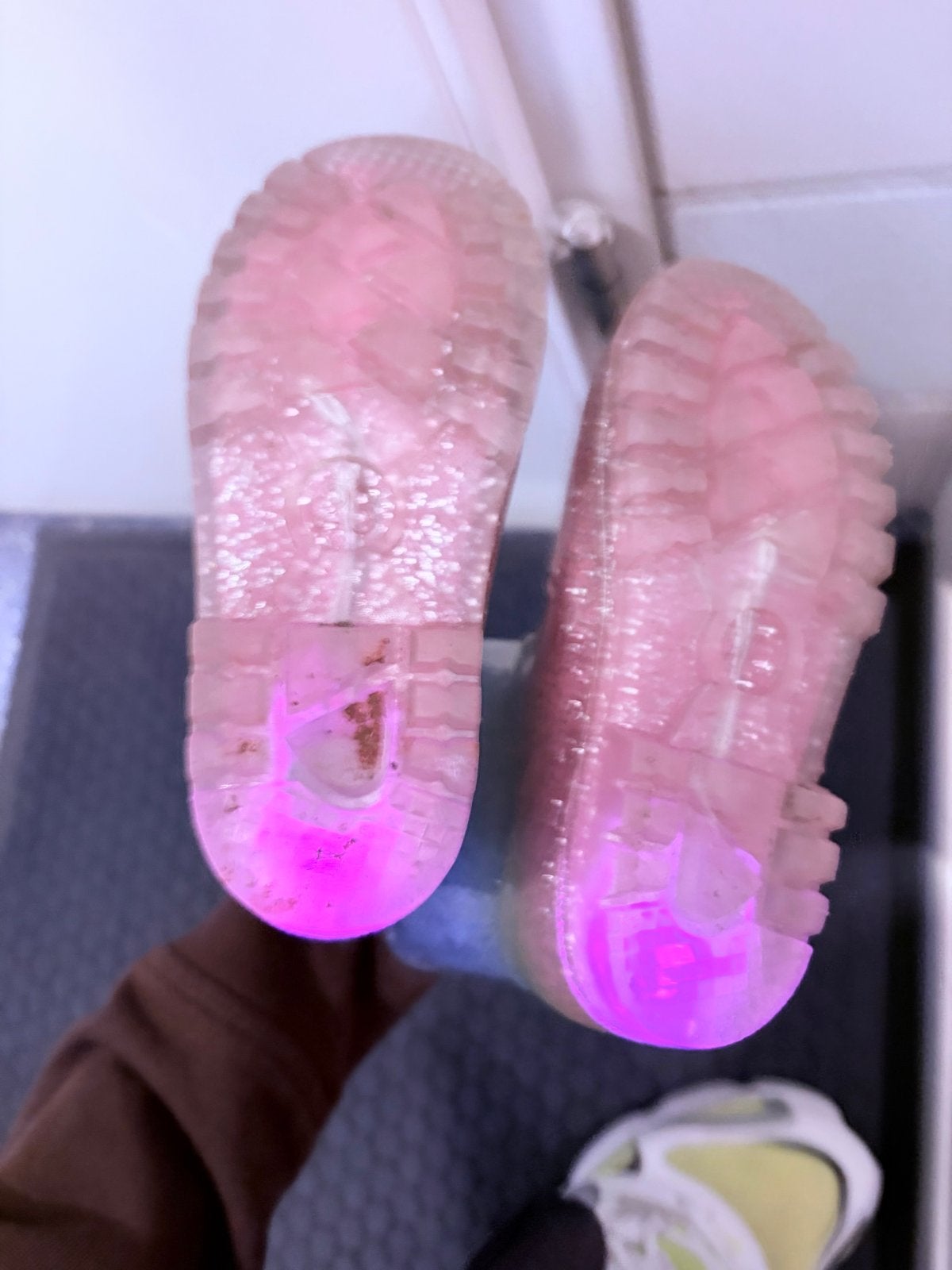 Glitter regenlaarzen met lichtjes, maat 28, Ophalen of Verzenden, Gebruikt, Jongen of Meisje