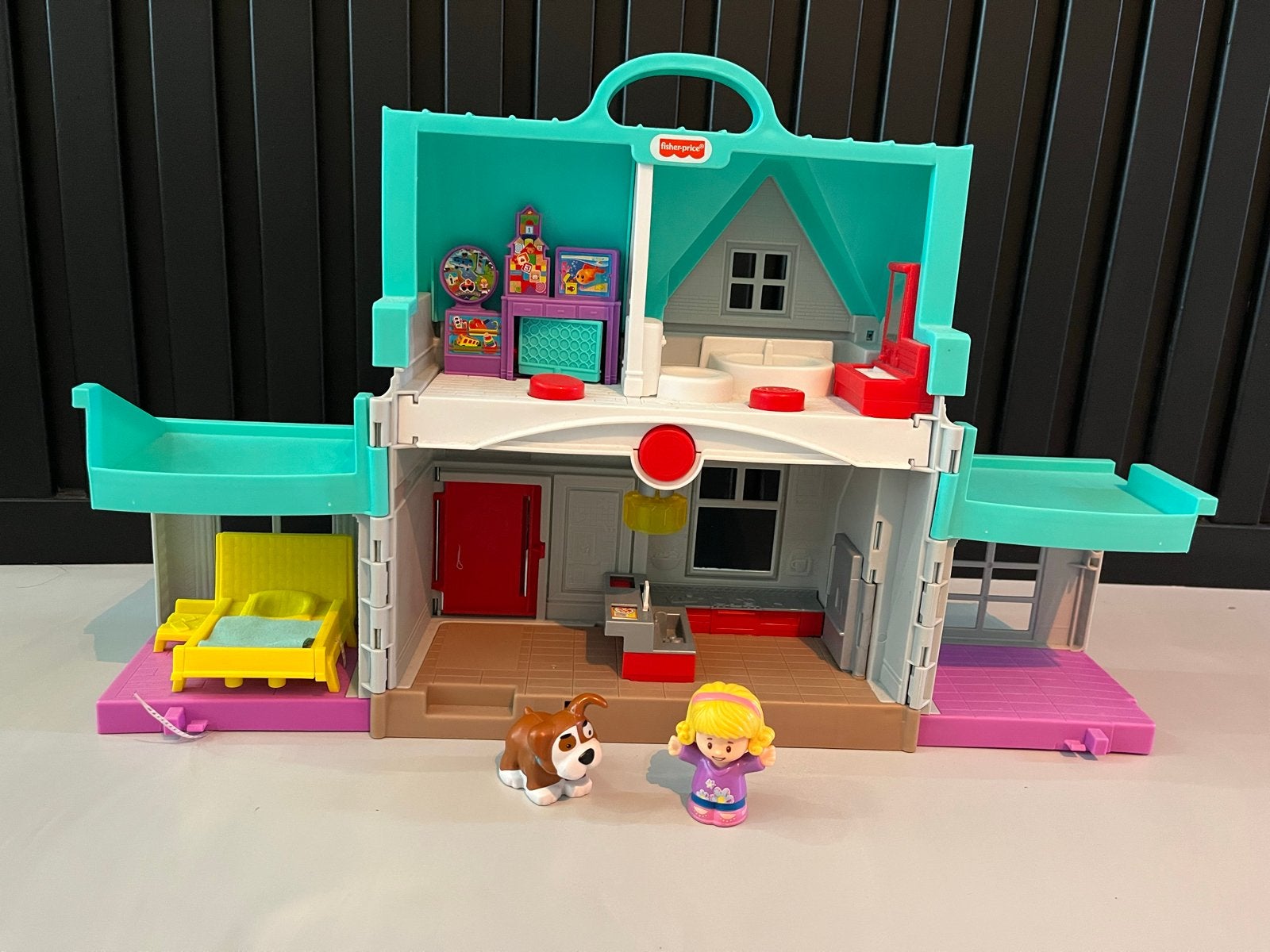 Fisher-Price Little People Speelhuis met figuren, Ophalen of Verzenden, Gebruikt, Overige typen