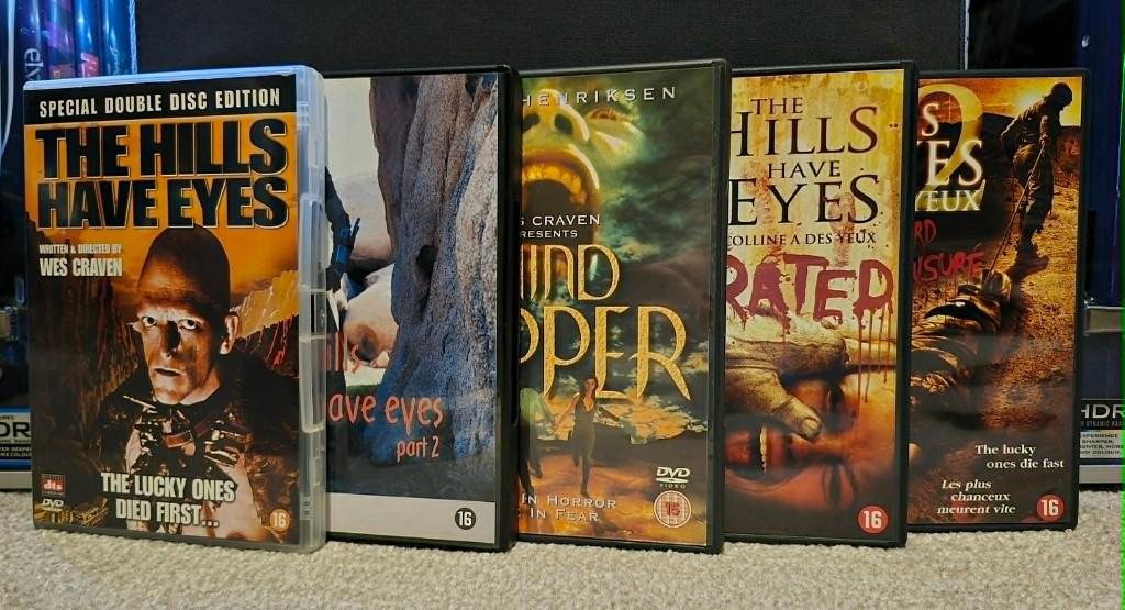 The Hills Have Eyes 1-3 & Remakes 1-2 Collection (1977-2007), Cd's en Dvd's, Dvd's | Horror, Vanaf 16 jaar, Ophalen of Verzenden