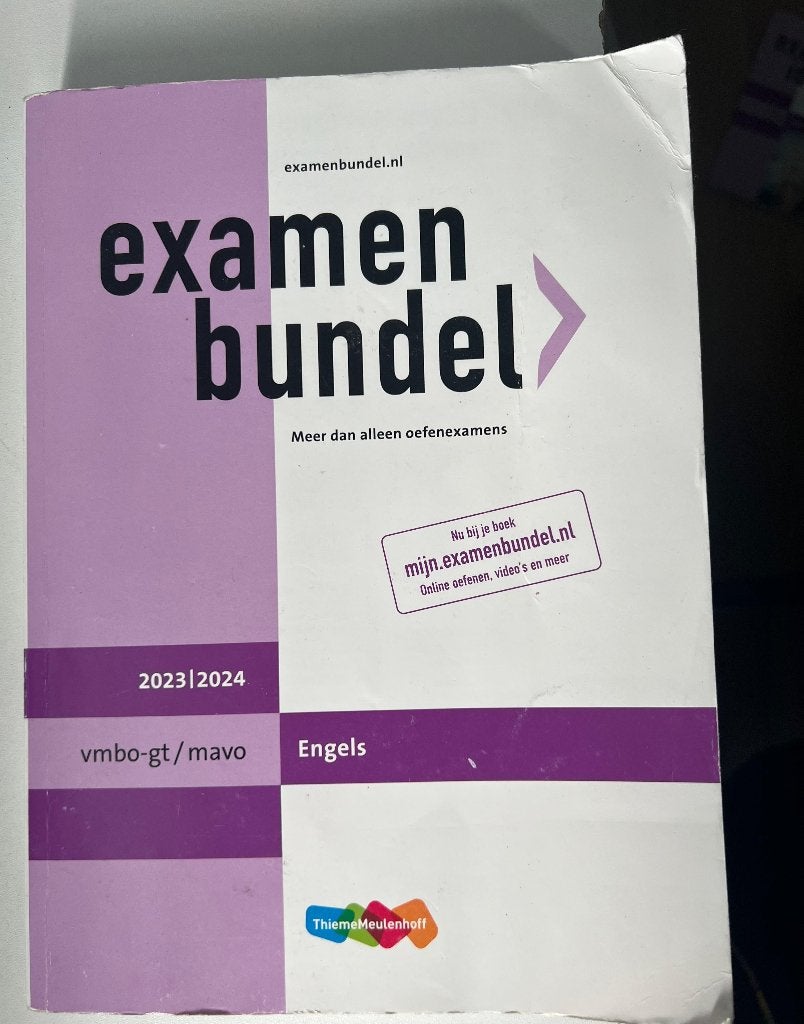Examenbundel Engels VMBO GT/ MAVO 2023|2024, Boeken, Ophalen of Verzenden, Zo goed als nieuw, VMBO, Engels