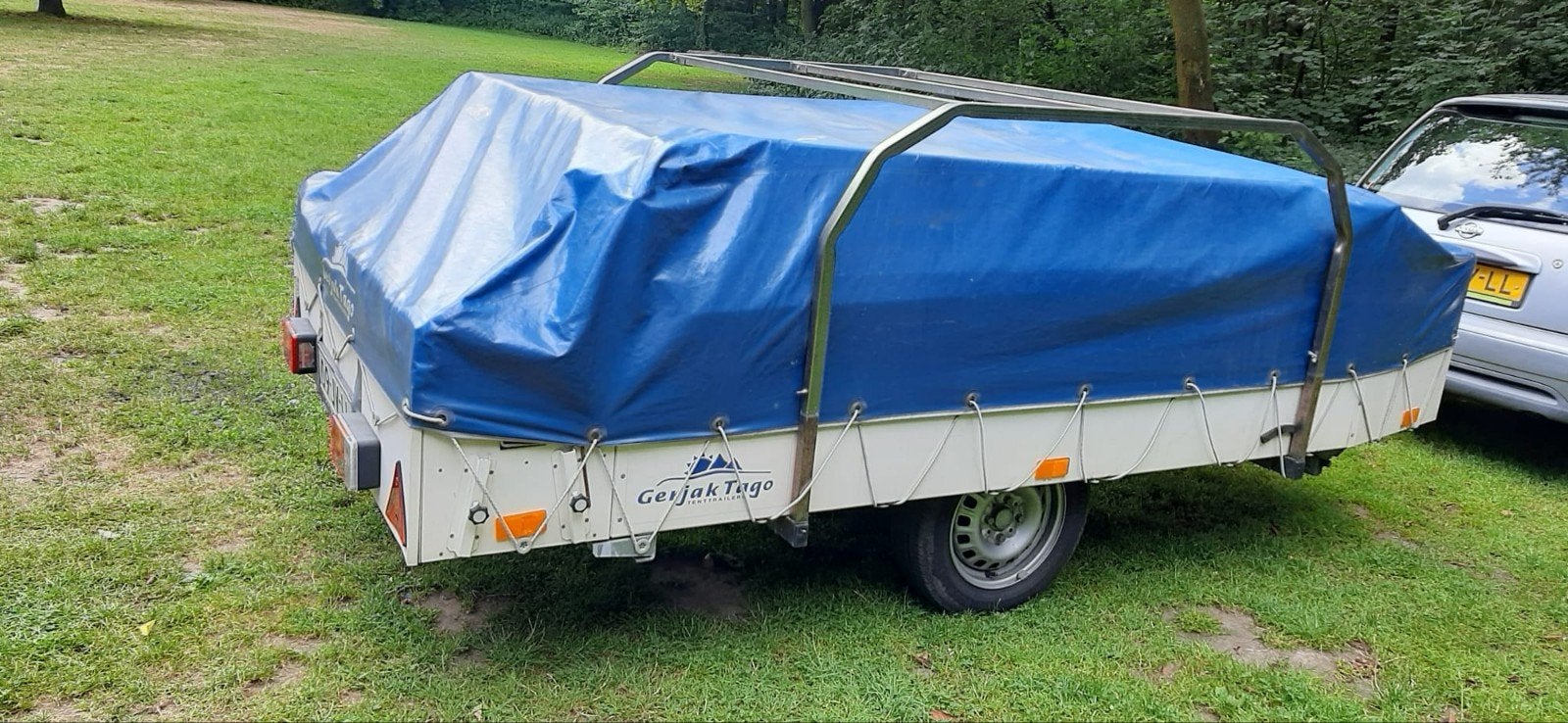 Gerjak Tago Indian all season vouwwagen, Caravans en Kamperen, Vouwwagens, Overige merken, tot en met 6, Blauw, Aanwezig, Ophalen