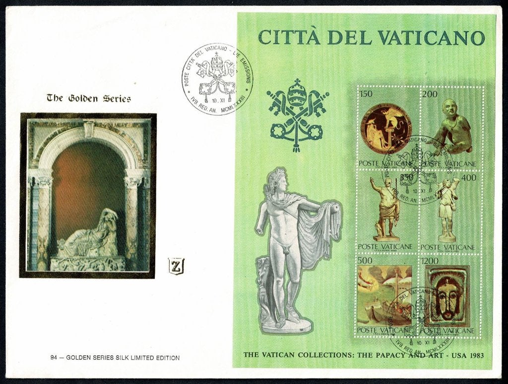 FDC Vaticaanstad : 1983 - Michel blok 7 - 836 t/m 841 groot, Verzenden, Onbeschreven, Europa