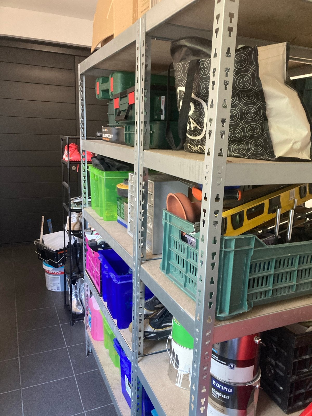 3 metalen rekken voor opslag of garage, Ophalen of Verzenden, Gebruikt