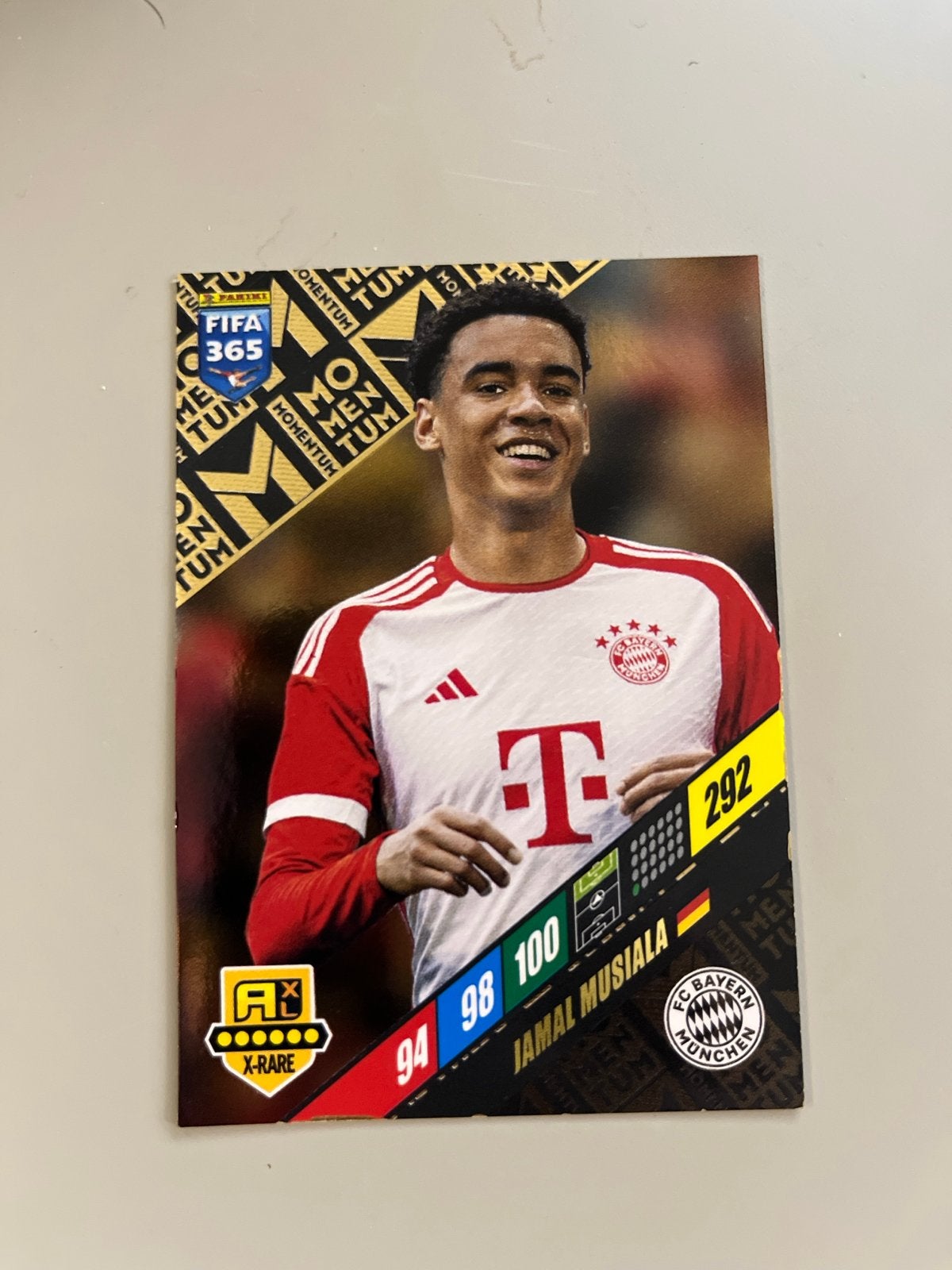 Panini FIFA 365 X-Rare Jamal Musiala Voetbalkaart, Ophalen, Zo goed als nieuw, Buitenlandse clubs, Spelerskaart