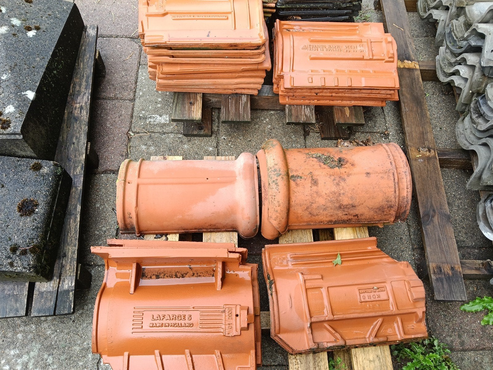 gebruikte dakpannen, Tuin en Terras, Ophalen, Gebruikt, Overige materialen, Overige typen