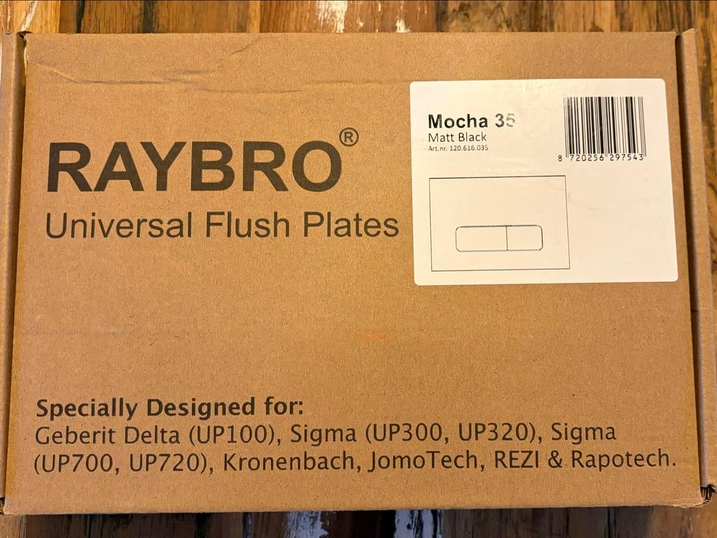 RAYBRO Universele Spoelplaat Mat Zwart, Ophalen of Verzenden, Nieuw, Toilet