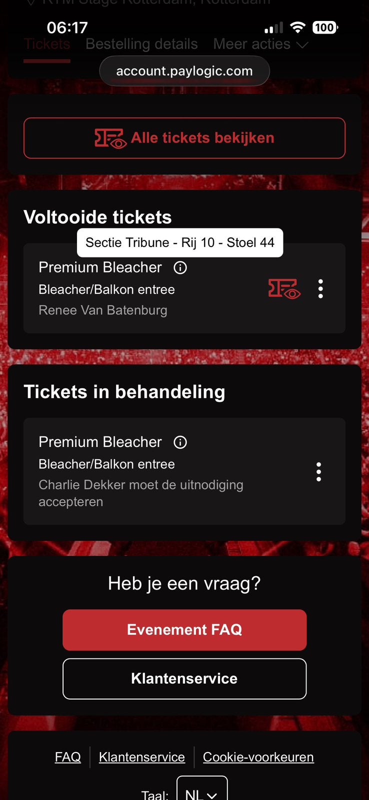 Glory 109 in ahoy, prachrige tickets, Maat XS of kleiner, Ophalen of Verzenden, Overige