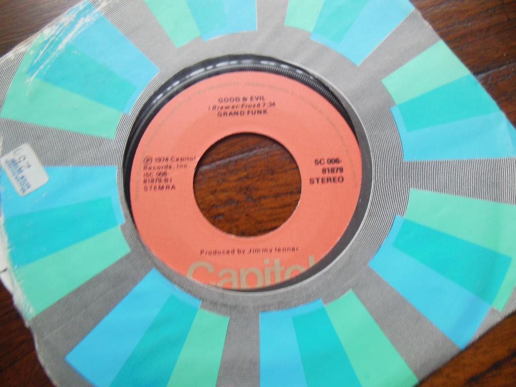 single grand funk [railroad ] 45rpm jukebox vinyl record 7'', Ophalen of Verzenden, Gebruikt, Rock en Metal