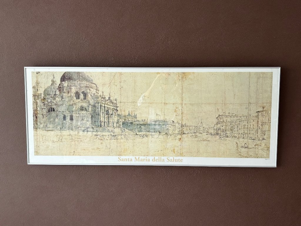 Vintage Ikea poster schilderij Santa Maria della Salute, Huis en Inrichting, Ophalen, Gebruikt, 100 tot 125 cm, Foto of Poster