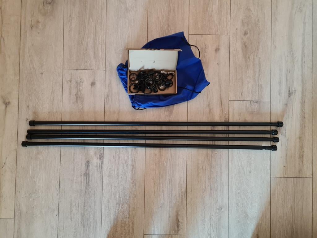 Gordijnrails met accessoires, Ophalen, 50 tot 100 cm, Minder dan 100 cm