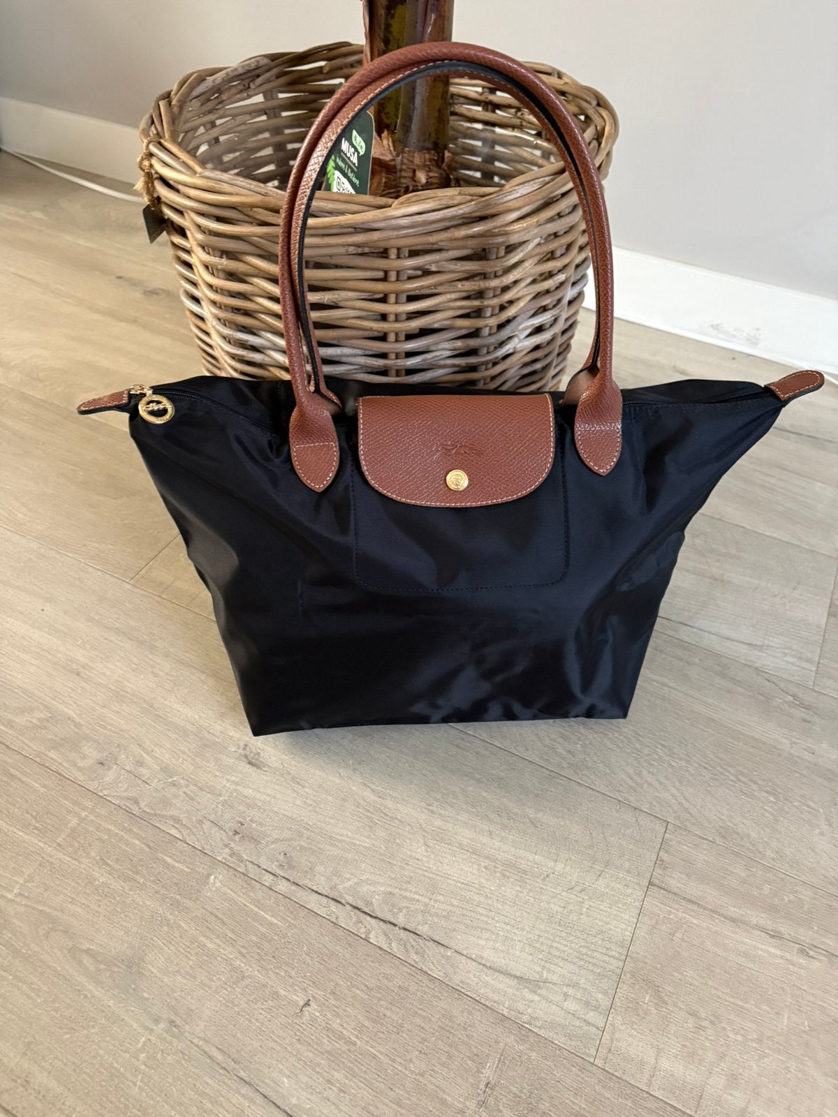 Longchamp tas le pliage zwart L, Sieraden, Tassen en Uiterlijk, Verzenden, Zo goed als nieuw, Zwart, Handtas
