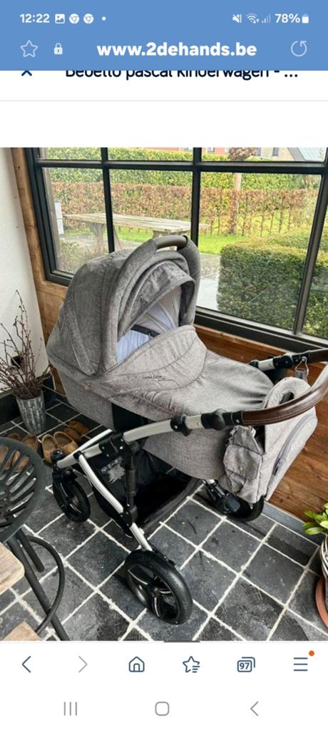 Debetto Pascal Kinderwagen - Grijs, Overige merken, Gebruikt, Ophalen of Verzenden, Combiwagen