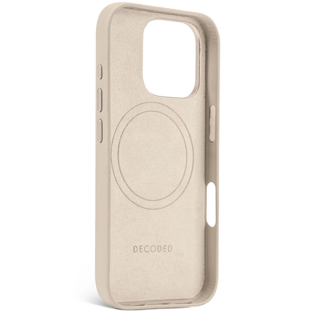 NIEUW Clay Beige Leren Hoesje iPhone 16 Pro, Ophalen of Verzenden, Nieuw, Beige